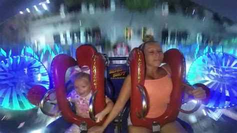 Hot girl orgasms due to slingshot ride!